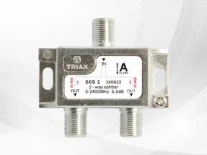 2 Way Splitter 5–2400 MHz – Through Power Outputs to Input