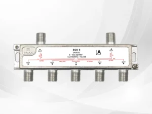 6 Way Splitter 5–2400 MHz – Through Power Outputs to Input