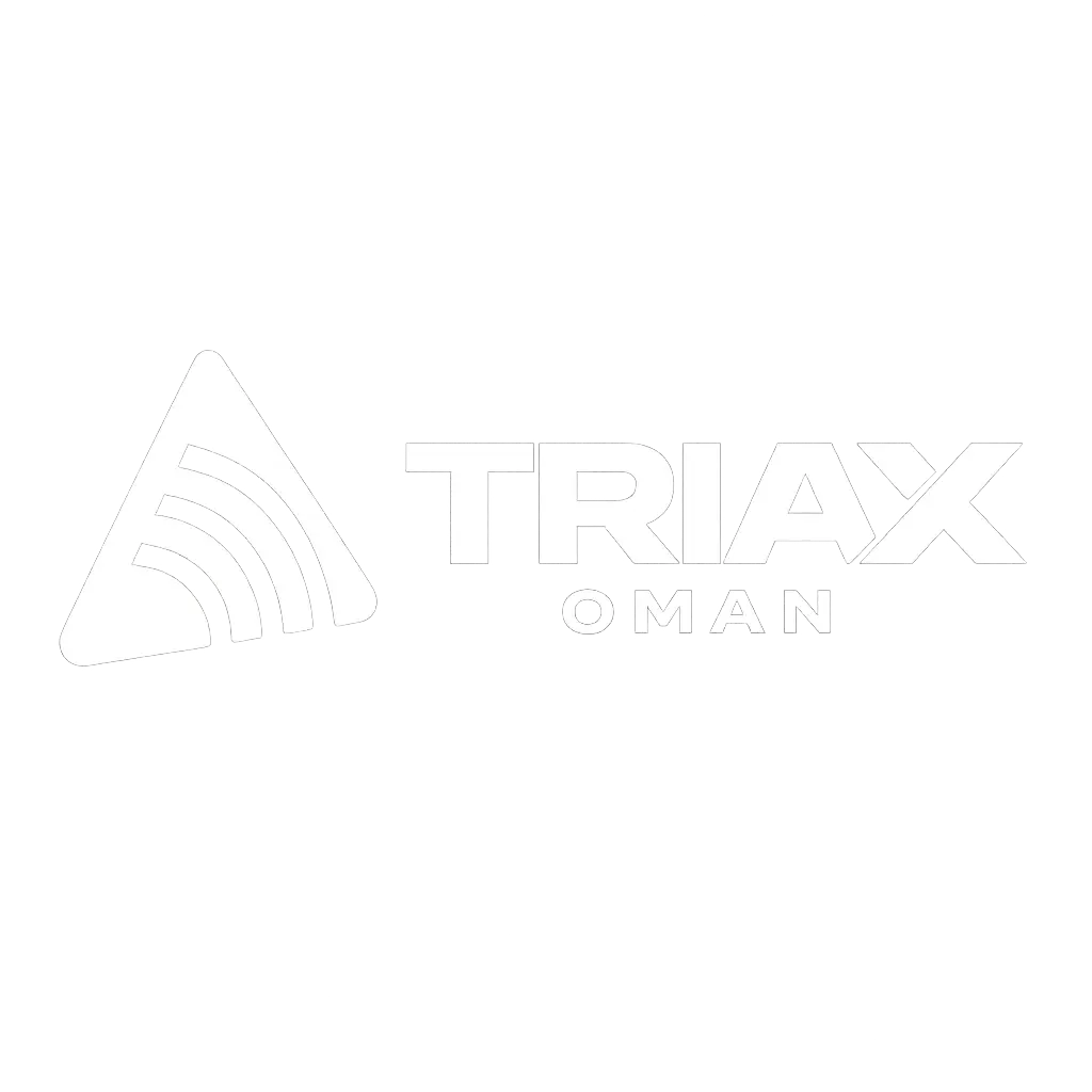 triax oman logo white colour